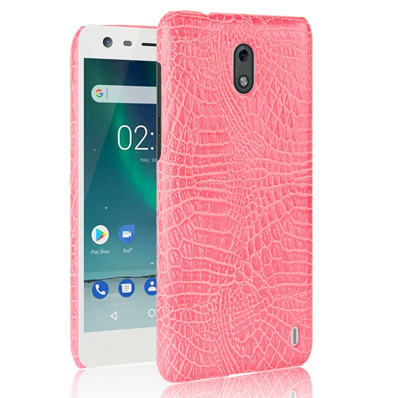 Для Nokia 2 Nokia2 чехол из крокодиловой кожи Жесткий ПК + искусственная кожа