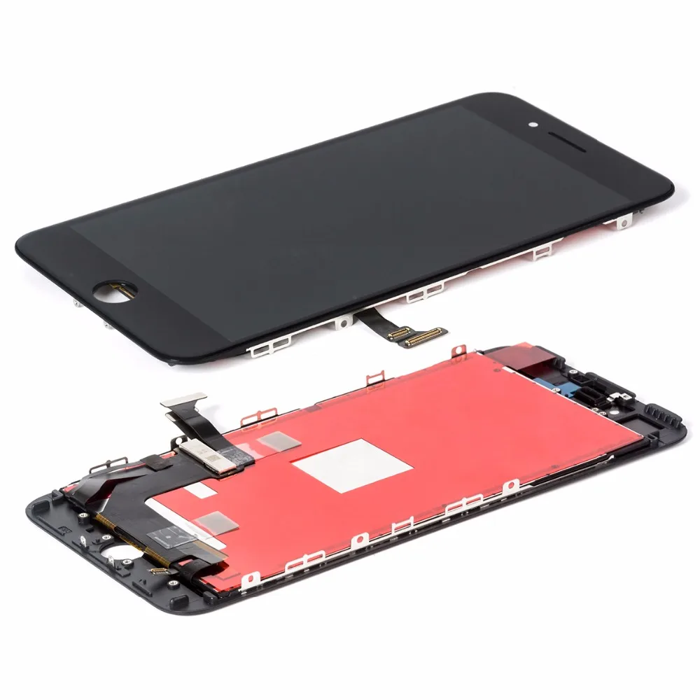 ЖК дисплей с сенсорным дигитайзером в сборе и закаленной пленкой для iPhone 7 plus| |