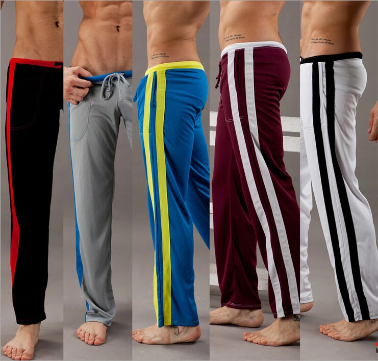 Брюки мужские брендовые эластичные хлопковые спортивные штаны для фитнеса и