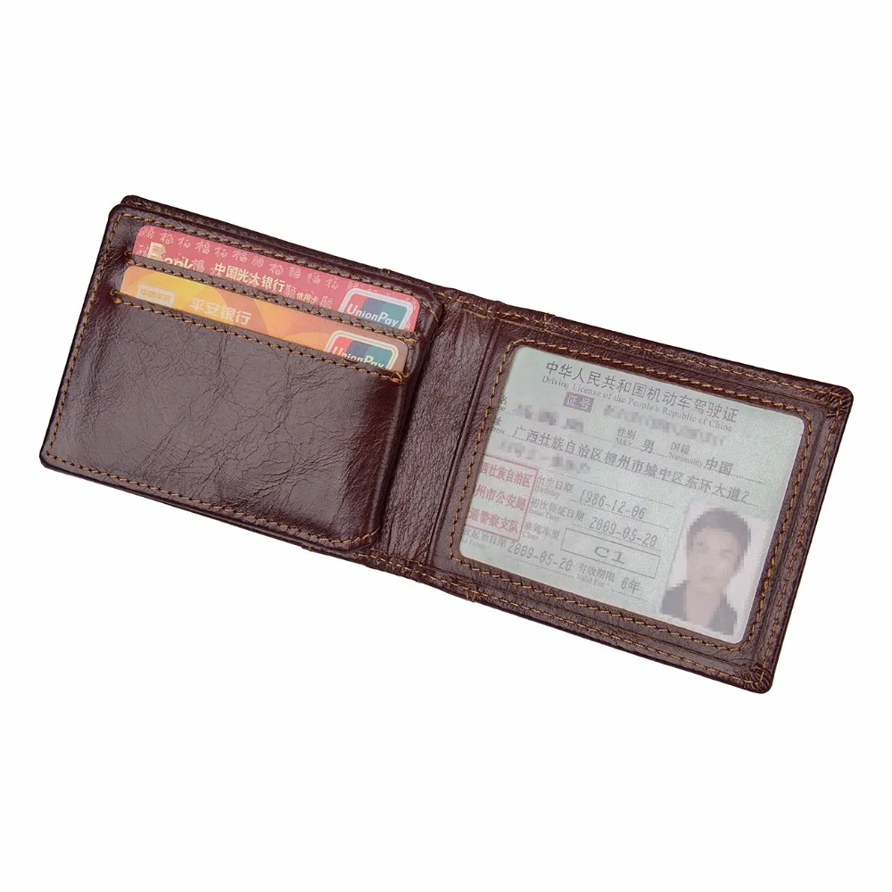 J.M.D новый продукт Винтажный Мужской кошелек ID держатель для карт из натуральной