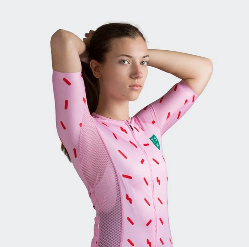 Женские Pro team дорожный мотоцикл Велоспорт Джерси 2018 для женщин команды верховой