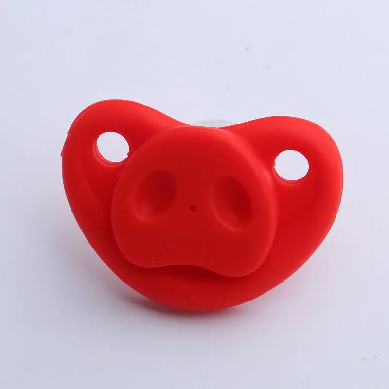 Funny Cute Pig Nose Baby Pacifier Food Grade Silica Gel Thumb Type Teether Nipple Care Accessories | Мать и ребенок