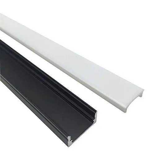 Black Opal Matte 10 шт./лот 1 м алюминиевый светодиодный профиль для 3528 5050 светодиодный полосы шириной 12 мм светодиодный алюминиевый канальный светодиодный светильник черный и серебристый - Испускаемый цвет: Black Opal Matte
