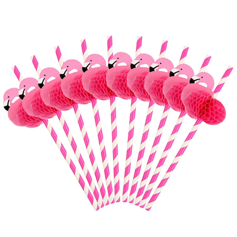 QuickDone 10 шт./лот бумага с Фламинго питьевой соломинки Рождество Свадьба детский