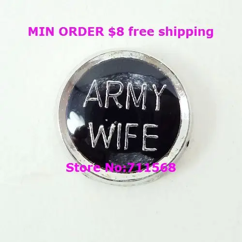 Армейская жена парящее украшение в стиле милитари плавающие прелести для Стекло
