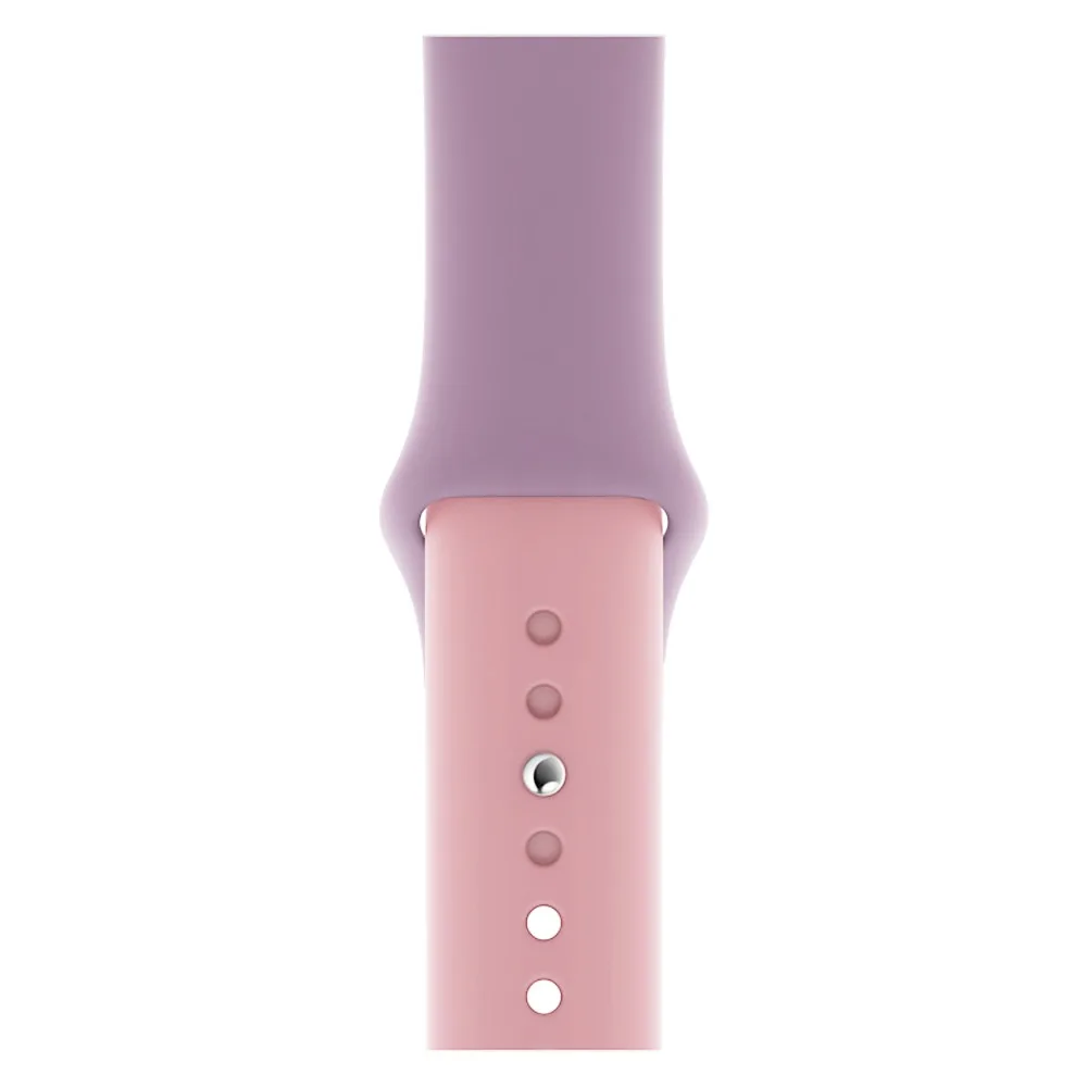 Для наручных часов iWatch, ремешок Красочный мягкий силиконовый ремешок для наручных часов Apple Watch Series 4/3/2/1 двухцветный браслет для часов 38 40 мм 42 44 мм