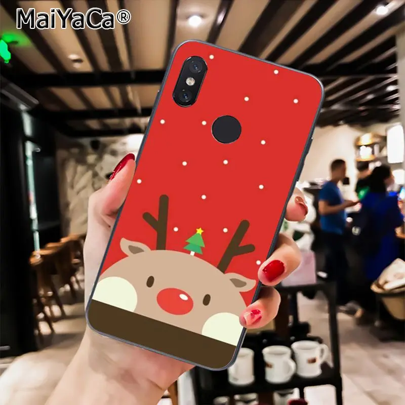 MaiYaCa год Рождественский олень Санта чехол для телефона для Xiaomi Redmi8 4X 6A S2 7A 6A Redmi 5 5Plus Note5 7 Note8Pro