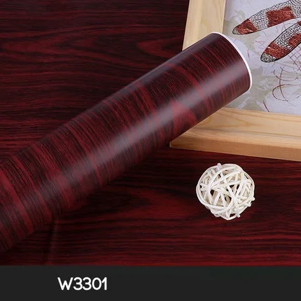 W3301 Винтажная ПВХ водостойкая самоклеящаяся настенная бумага для кухонных шкафов, полочный лайнер, самоклеющаяся настенная наклейка, виниловая контактная бумага, дерево - Цвет: W3301
