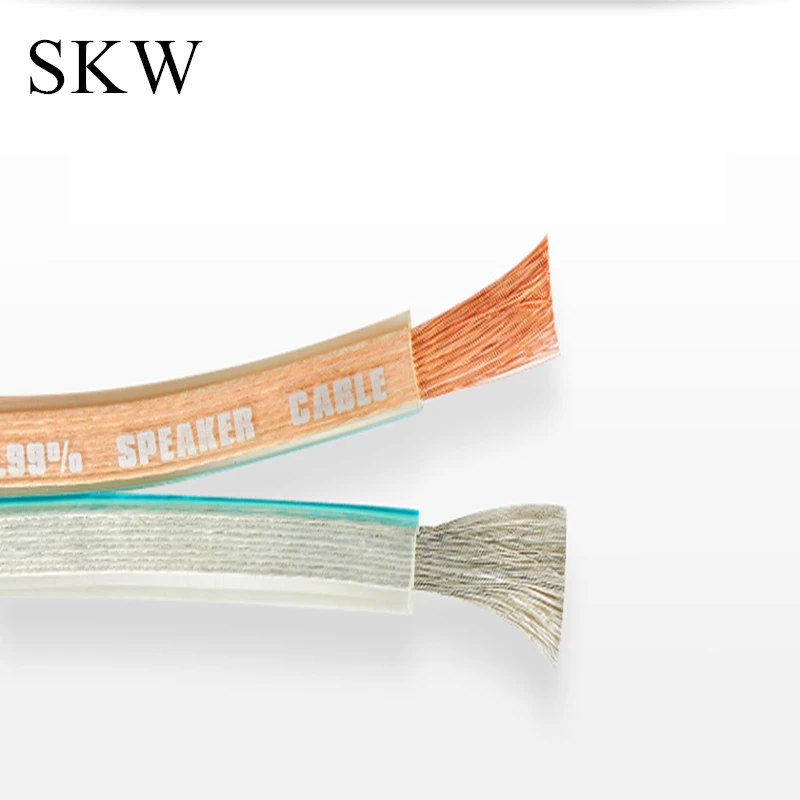 SKW HIFI аудио кабель с Spade teminals 24 K позолоченный для Amplifie домашний кинотеатр колонки