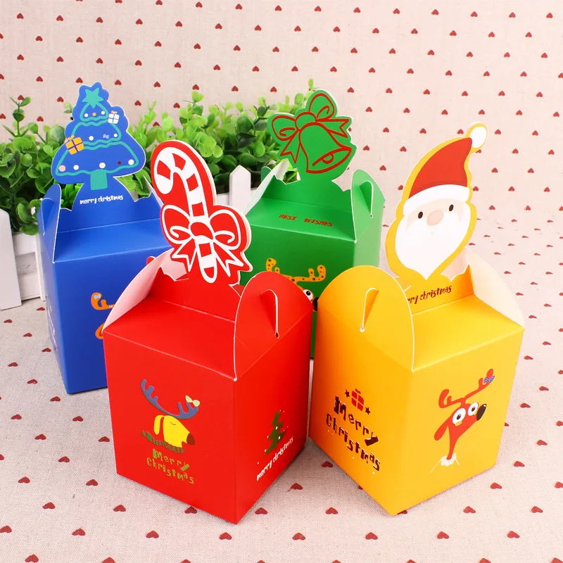 1 шт. портативная Рождественская коробка для конфет и печенья|decorative food boxes|decorative