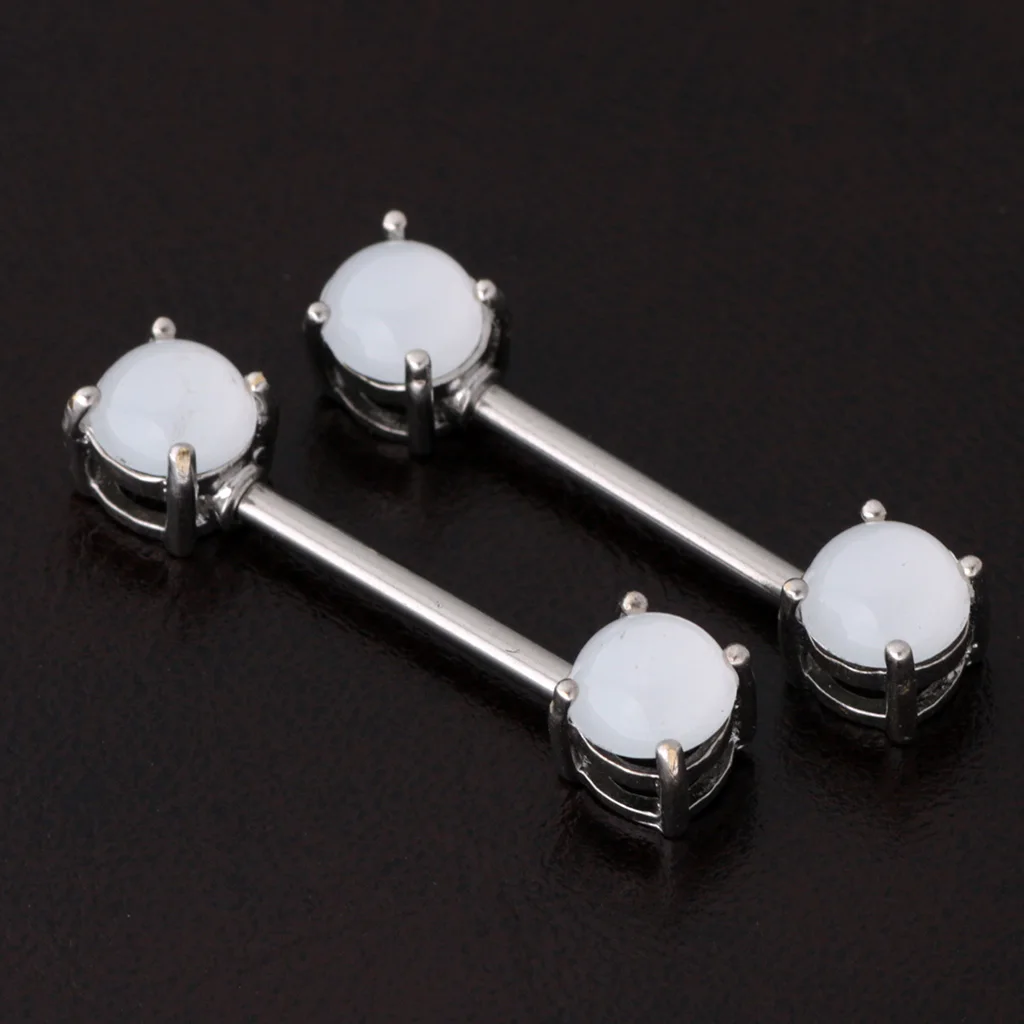 3 Pairs Luxury Shield Bar Barbell Nipple Ring Silver Color 316L Stainless Steel Earring Studs Lady Fashion Piercing | Украшения и