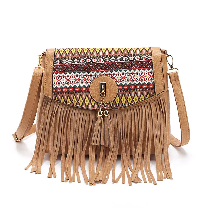 Женская сумка мессенджер из искусственной кожи с цветочным принтом винтажная