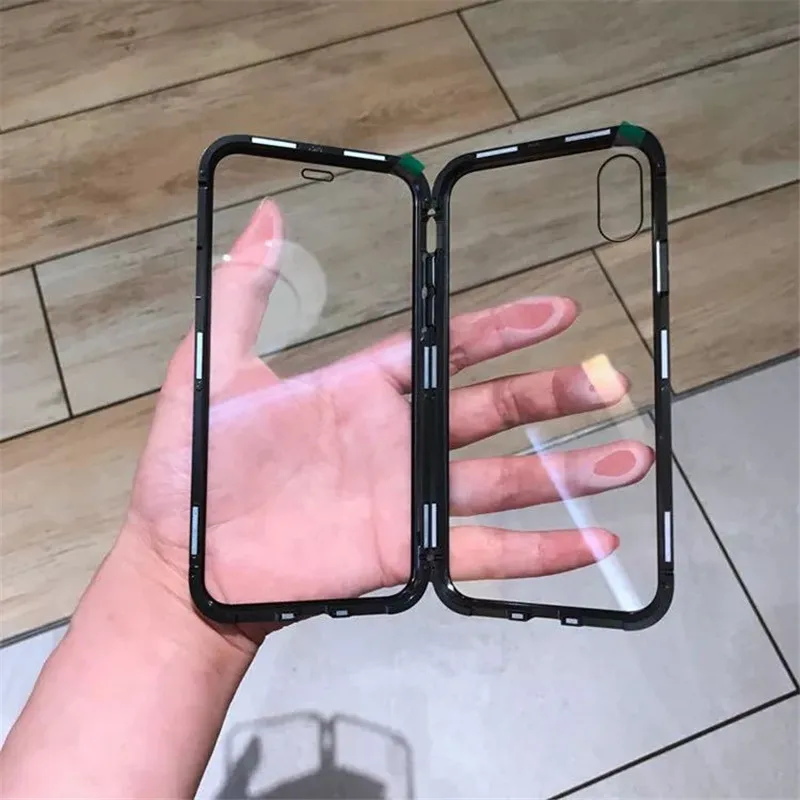 Магнитный чехол для телефона iPhone XSMAX XR XS 8 7 6S Plus высококачественный двойной из