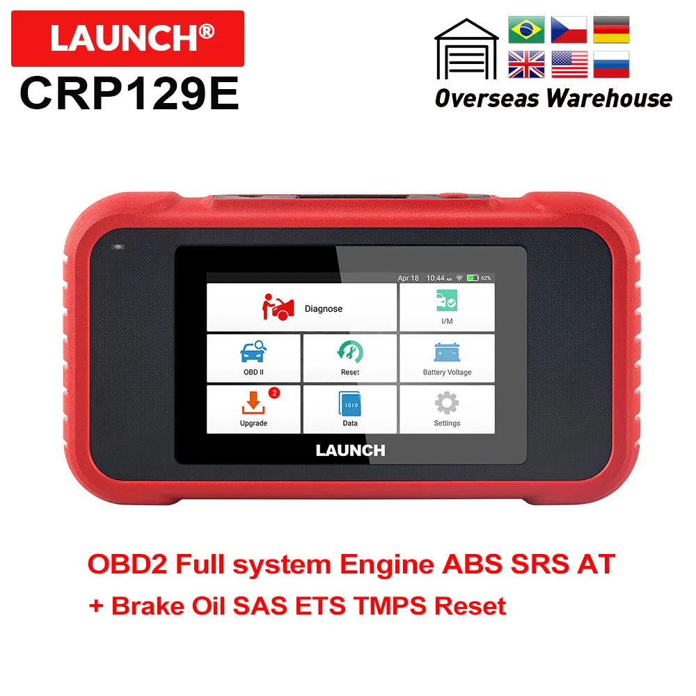 Запуск CRP129E OBD2 полная система двигателя/ABS/SRS/AT+ тормозное масло SAS ETS TMPS сброс CRP129E автомобильный диагностический инструмент obd ii сканер