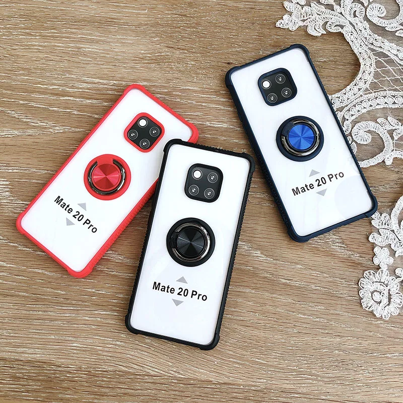 Чехол для телефона Huawei P30 Mate 20 PRO Lite Nova 4e ударопрочный чехол подставка прозрачный