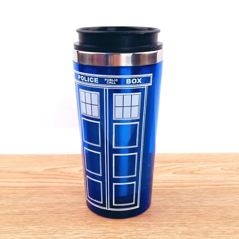 Бесплатная доставка кофейная чашка Doctor Dr. Who Tardis Термокружка Из Нержавеющей Стали