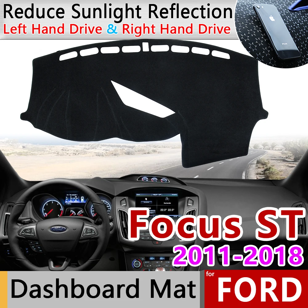 Для Ford Focus ST 2011 2012 2013 2014 2015 2016 2017 2018 Противоскользящий коврик для приборной панели
