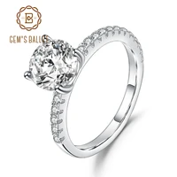 gems ballet 1 0ct 2 0ct 3 0ct ef color moissanite diamond 925 sterling silver wedding engagement rings for women fine jewelry