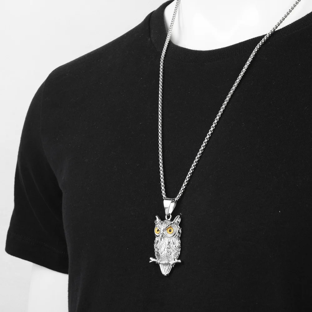 Новый кулон с совой из нержавеющей стали Goofan Hiphop высокое качество 2019 модные