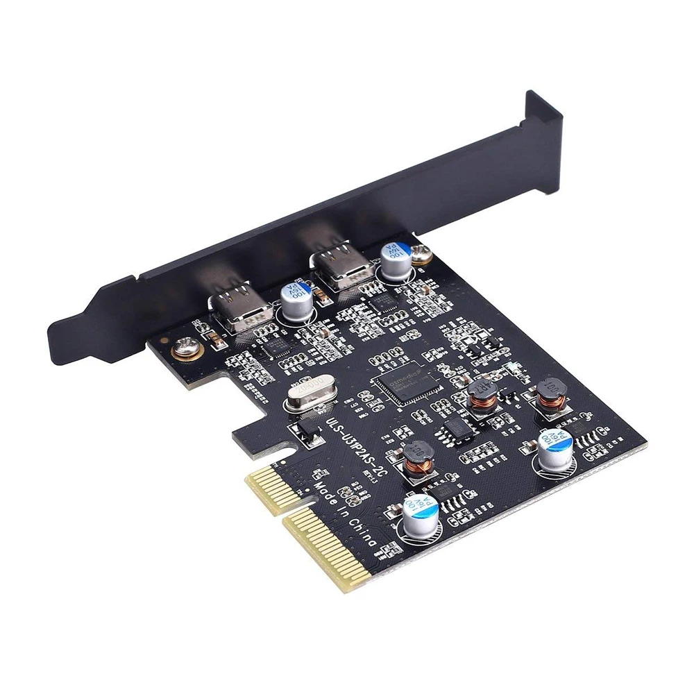 PCI E Express 4X к USB 3 1 Gen2 10 Гбит/с 2 портовый адаптер расширения типа C для настольного