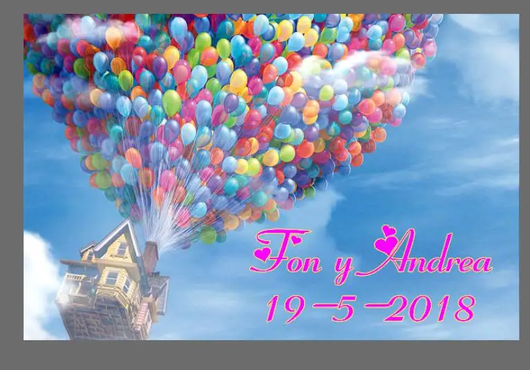 VinylBDS 200 см * 150 фоны с большим пачком воздушных шаров летающих Pixar unreal Фэнтези