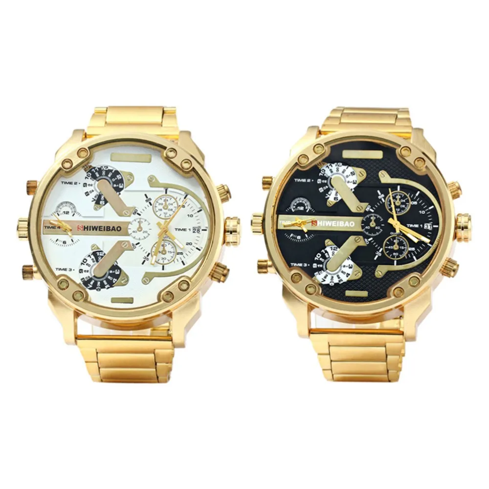 Часы наручные мужские кварцевые золотистые 2018 | Наручные часы