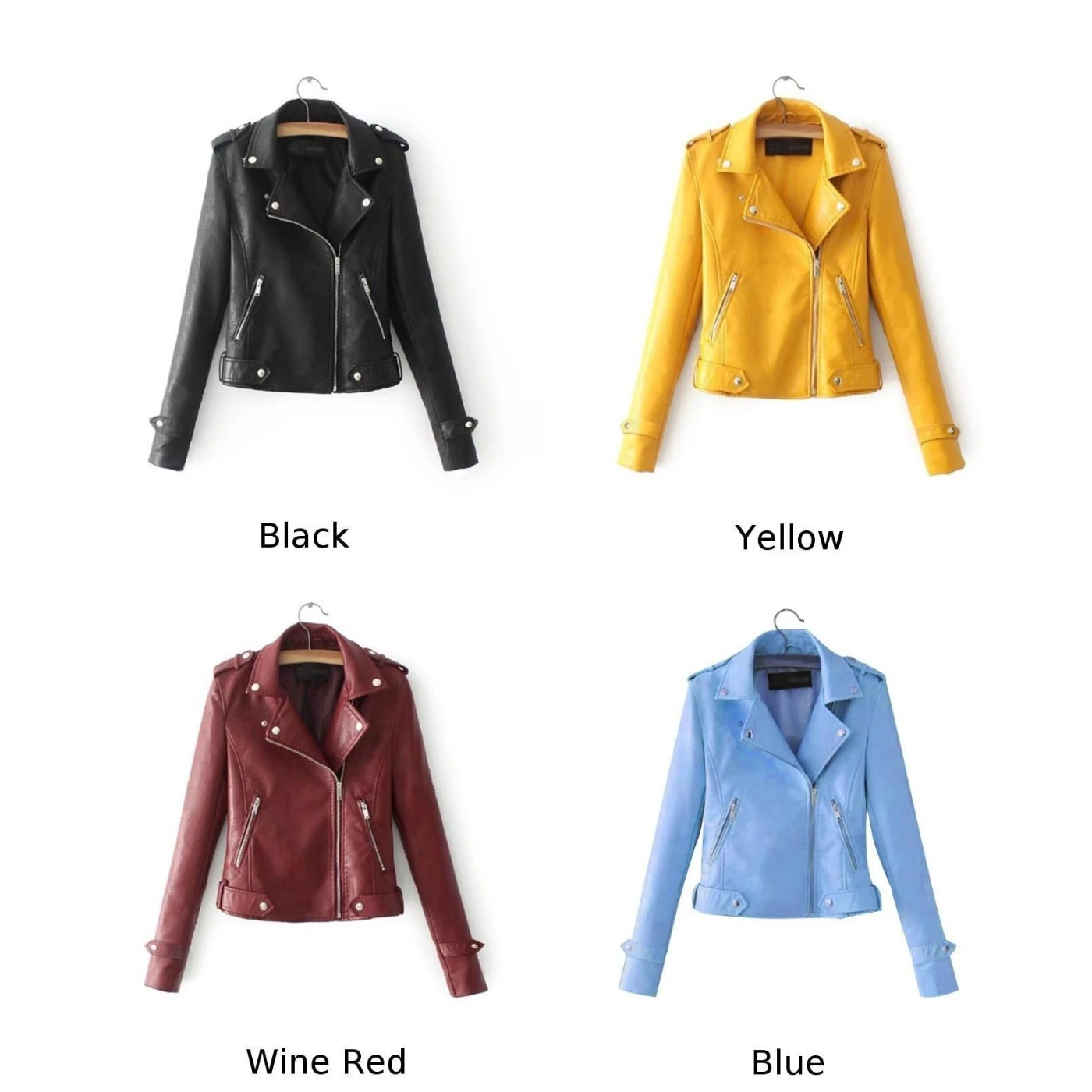 Осенне зимняя женская куртка из полиуретановой кожи пальто L ~ 3XL с лацканами на