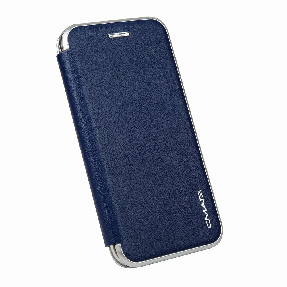 Blue Роскошный кожаный флип-чехол на магните для samsung Galaxy S7 edge S8 S9 S10 Plus слот для карт кошелек чехол для samsung S9 Plus - Цвет: Blue