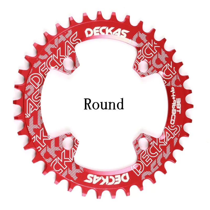 Round 38T Red DECKAS 94+ 96 BCD велосипедная цепь круглая/Овальная 32T 34T 36T 38T MTB велосипедная цепь горная корона для M4000 M4050 GX NX X1 Кривошип - Цвет: Round 38T Red