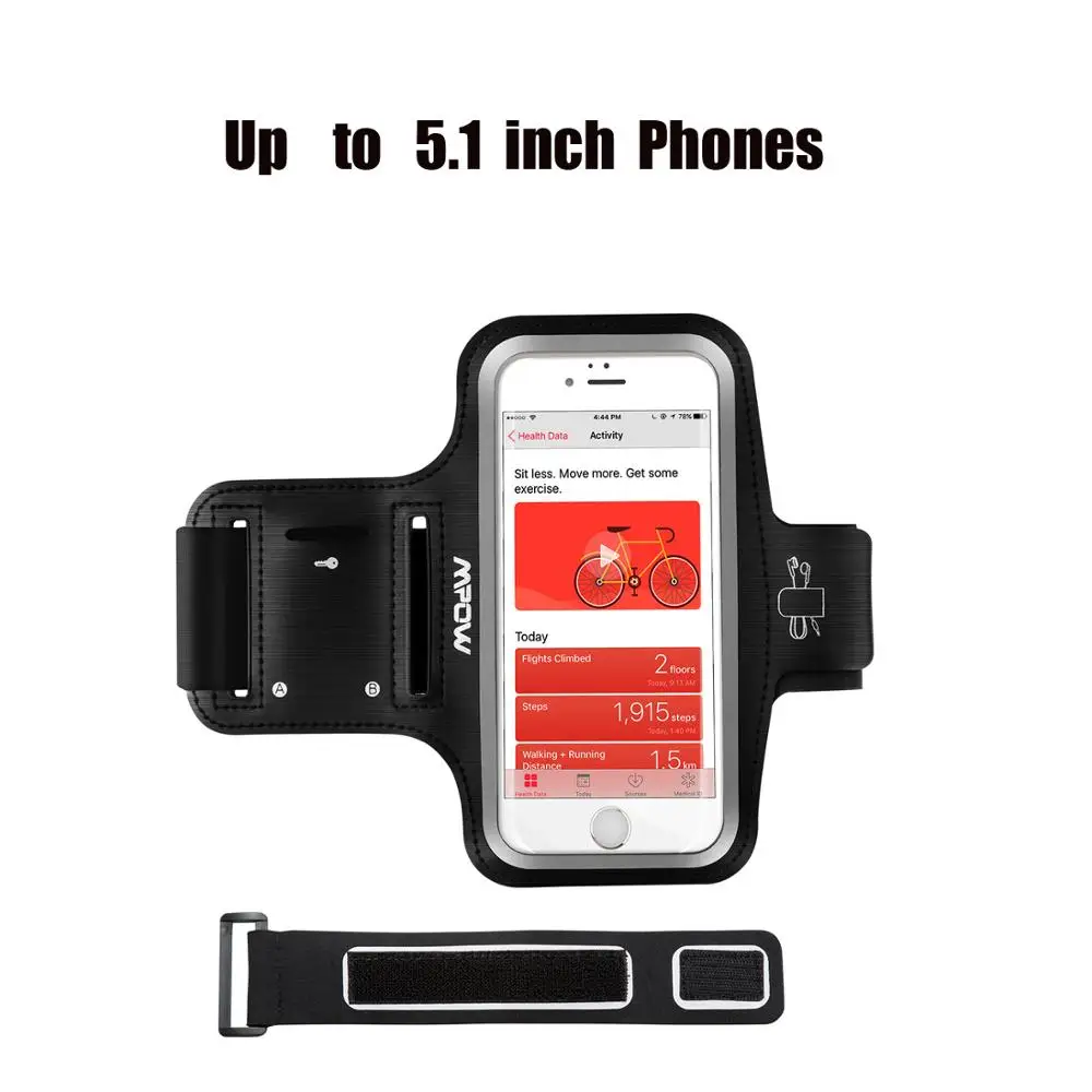 5.1inch Armband Mpow PA069 нарукавная повязка для занятий спортом, для бега, водонепроницаемая нарукавная повязка на запястье для телефонов 4,0-5,1 дюймов для iPhone X 8/7/6s/6 Galaxy ys7/S6 - Цвет: 5.1inch Armband