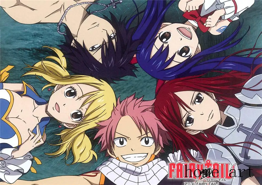Fairy Tail Плакаты аниме стены наклейки с белым покрытием Бумага принты Высокое разрешение украшения дома гостиная Спальня