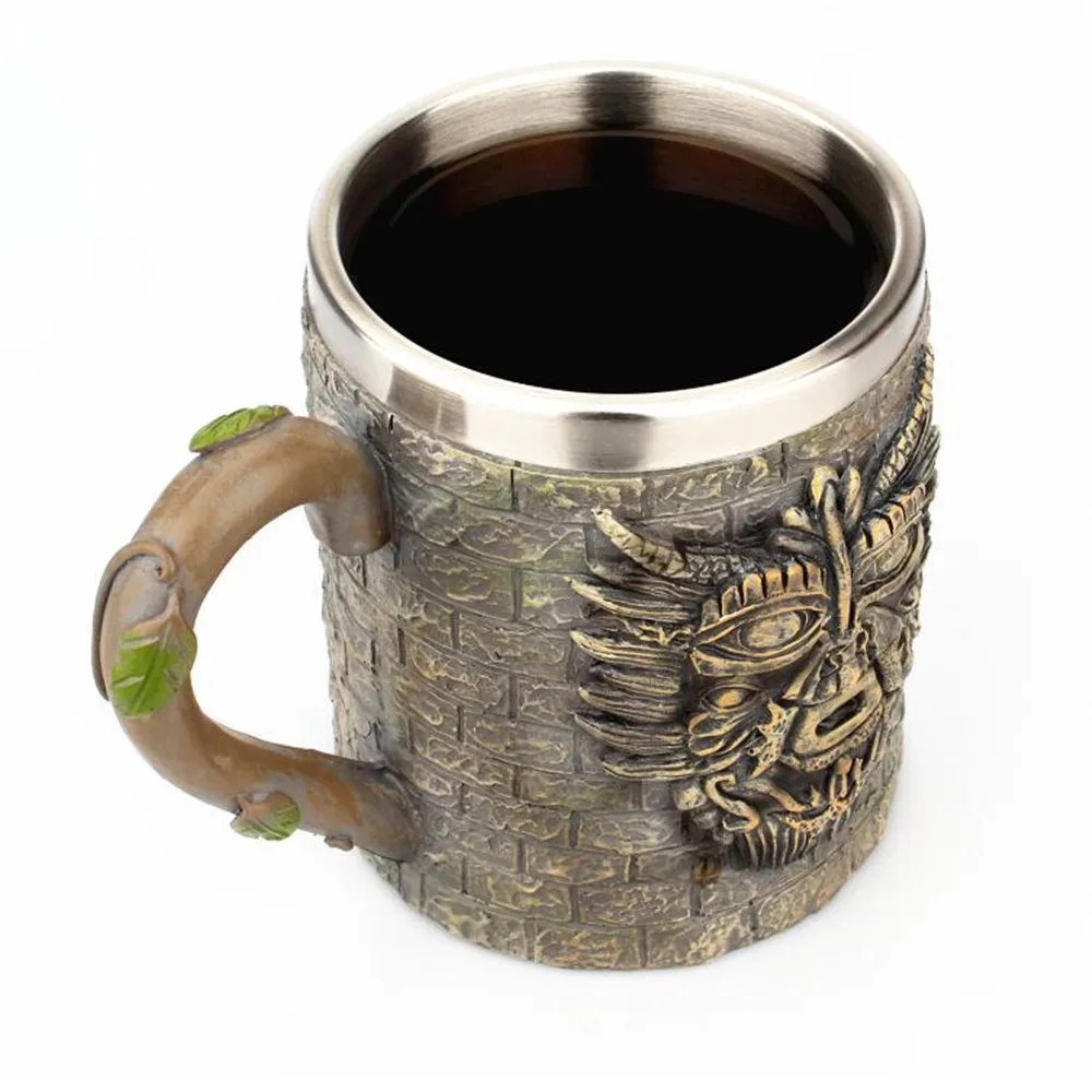 Creative marble pattern stainless steel cup Ancient tribal culture Drinking Water coffee Bar Gift 301-0735 | Дом и сад
