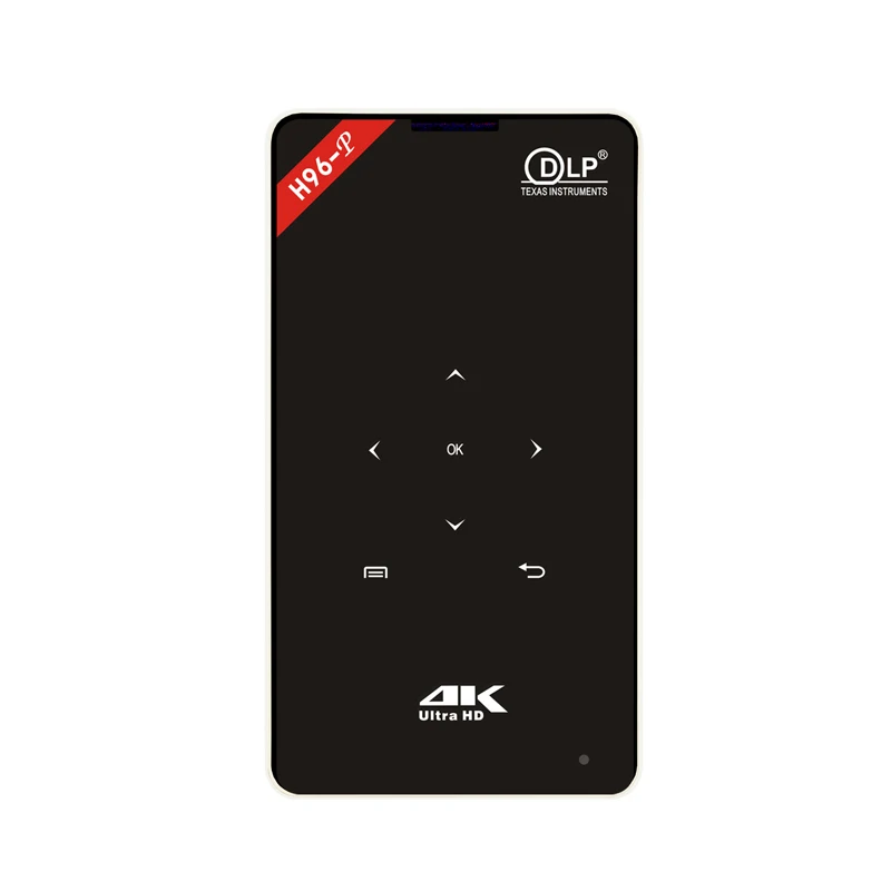 Лидер продаж H96-P портативный проектор Android TV Box Авто коррекция Amlogic S905X Поддержка 10-бит HEVC H.265 видео+ RGB светодиодный