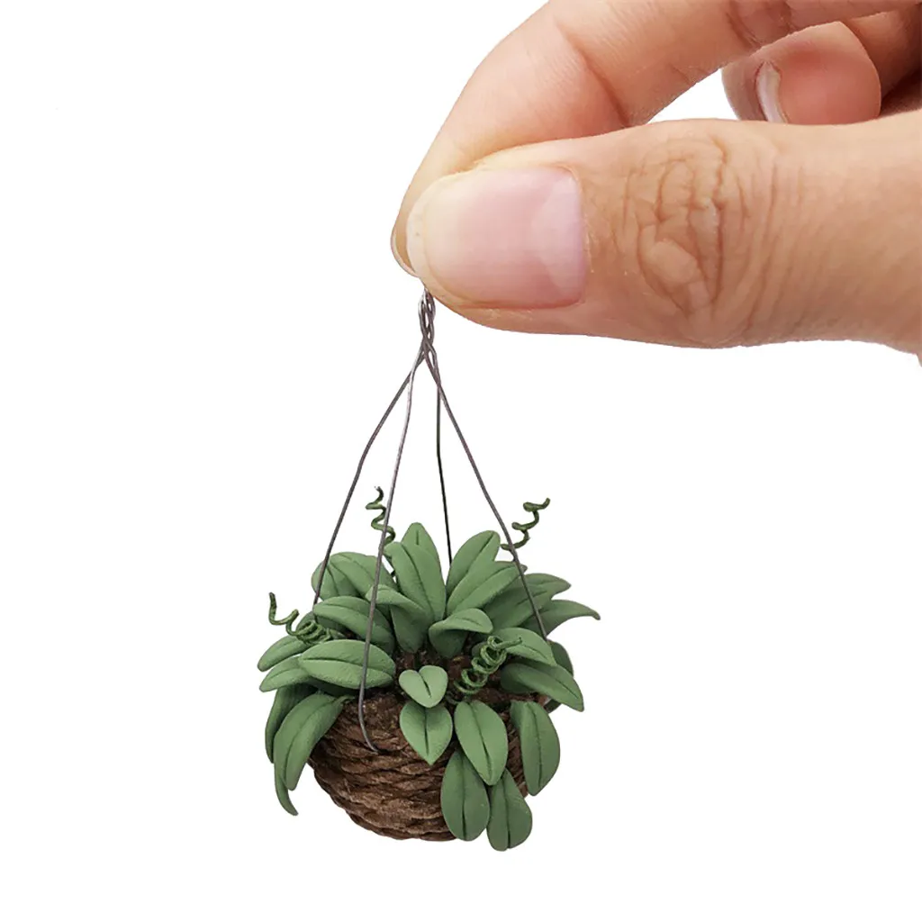 Miniature Doll House Accessory 1/12 Dollhouse Fake Exquisite Green Plant Potted Mini Garden A514 |