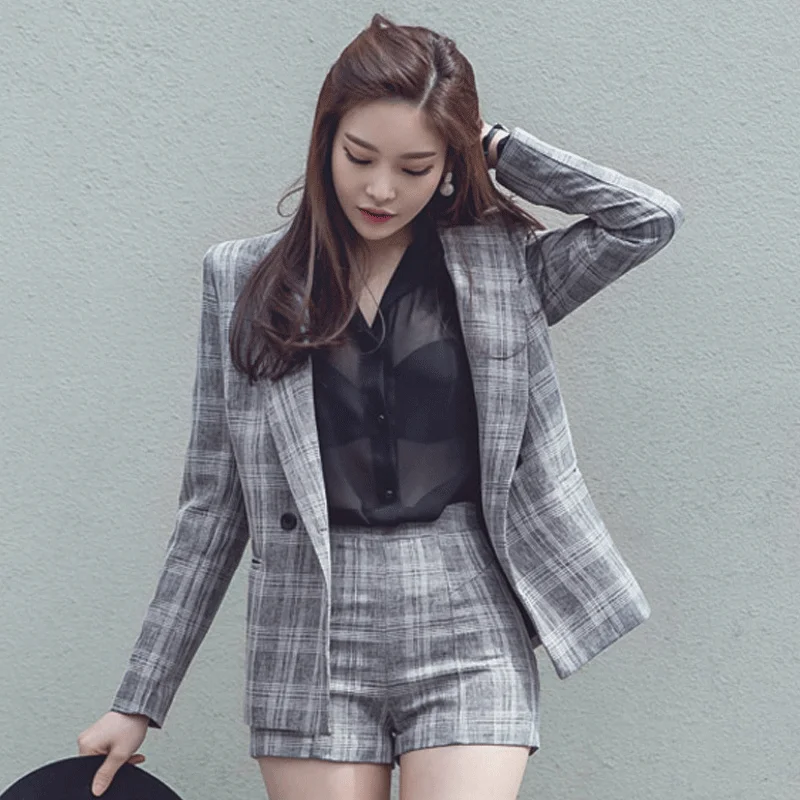 Queentor оригинальный 2017 брендовый костюм женский Осень Тонкий Винтаж красивый плед