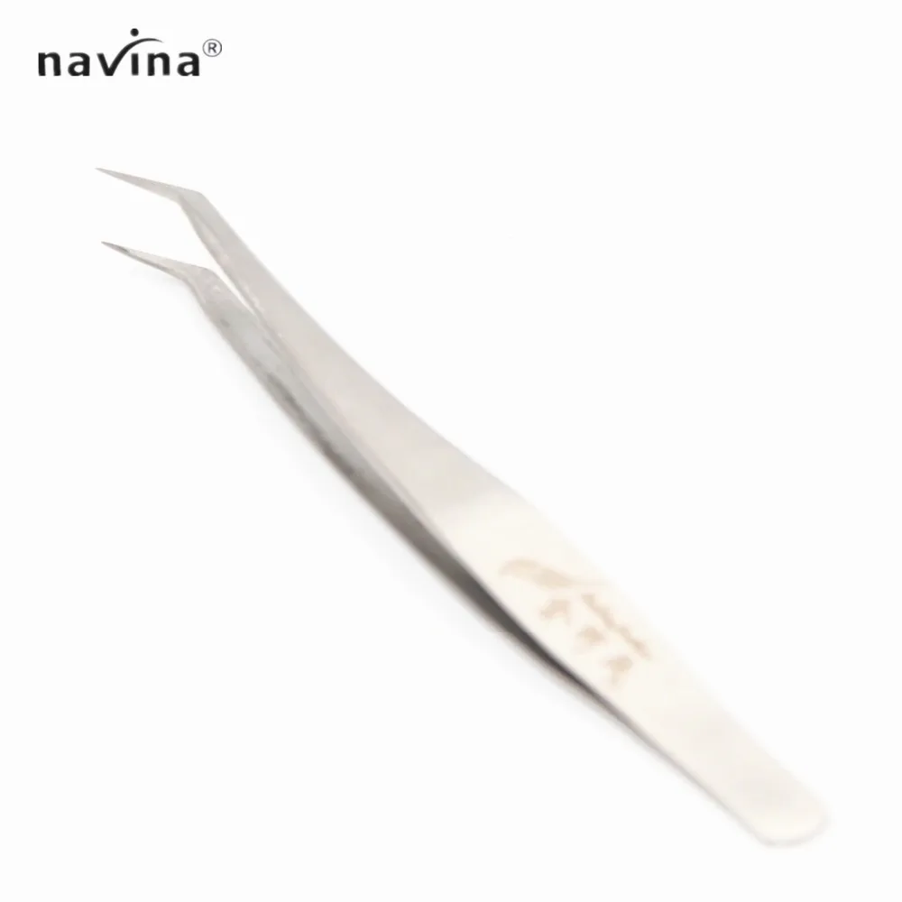 Пинцет для ресниц NAVINA Pro Flase безопасный Антистатический пинцет из нержавеющей