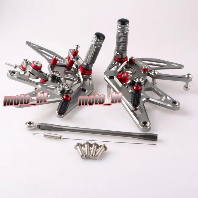 Регулируемые подножки GZYF для мотоцикла с ЧПУ Задние Yamaha YZF R1 2004 2005 2006 алюминиевый