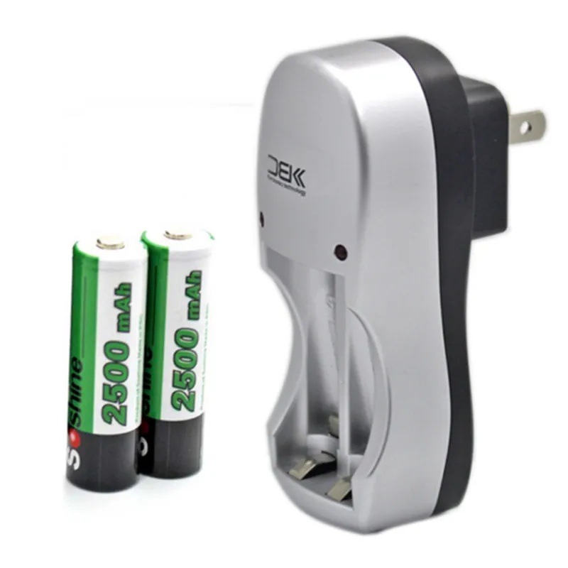 2 шт. Soshine AA NiMH 2500 мАч 1 В аккумуляторная батарея с слотами Смарт AAA Зарядное