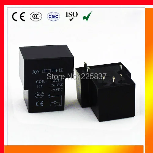 T90 реле питания (10 шт./лот) Высокое качество PWR SPST 30A 24v DC 5pin 1H печатная плата rele PCB