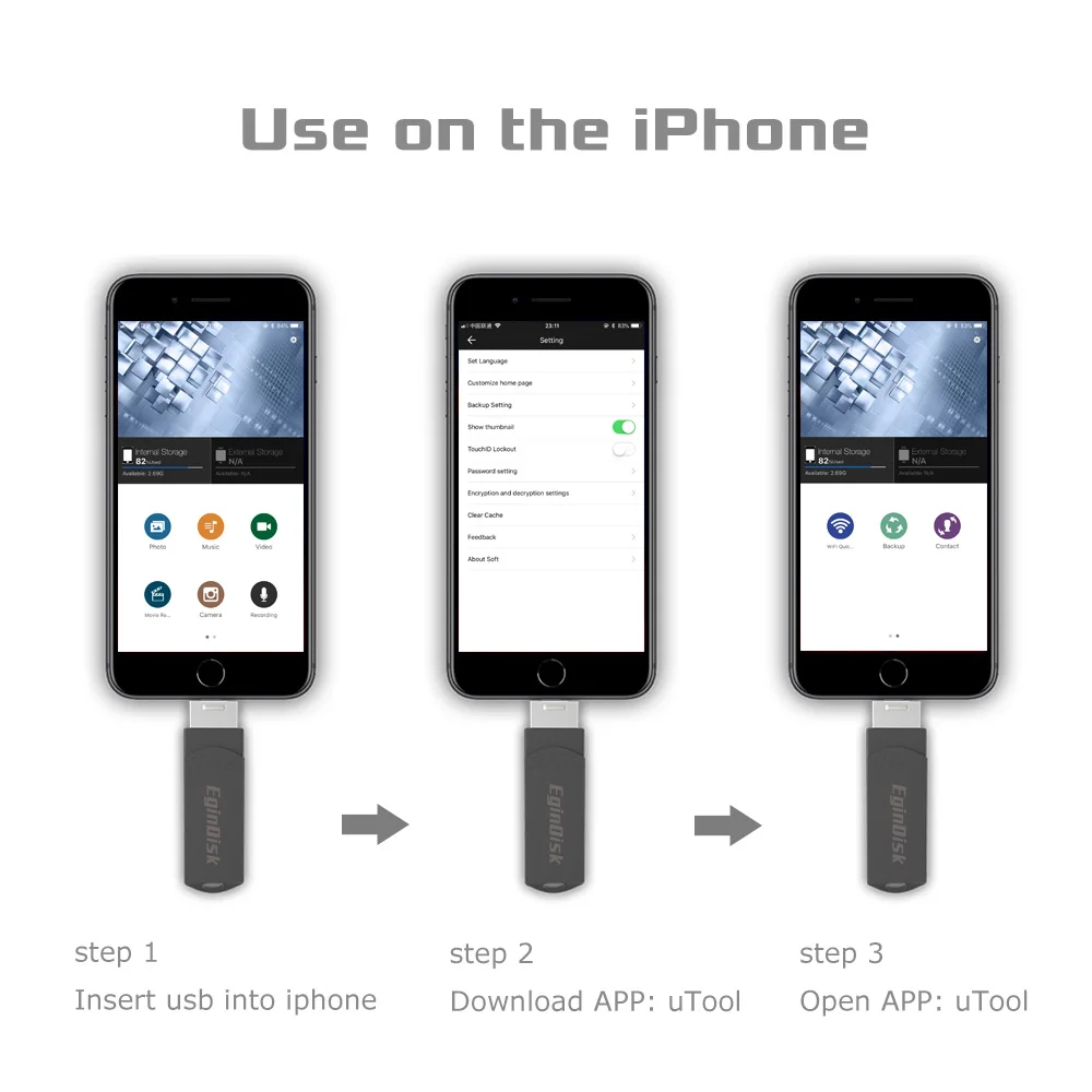 Usb флеш-накопитель Lightning/TYPE-C для iPhone 6, 6 Plus, 7, 7 Plus, 8 Plus, X Usb-C, флешка для телефона Android, Usb флешка, 128 ГБ-8 Гб