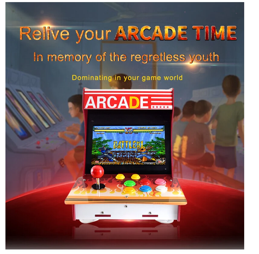 Arcade-101-1P, домашняя аркадная игровая консоль, игровой коврик, шапка с 10,1 дюймовым ips экраном, поддержка USB, геймпад для Raspberry Pi 3B/3B