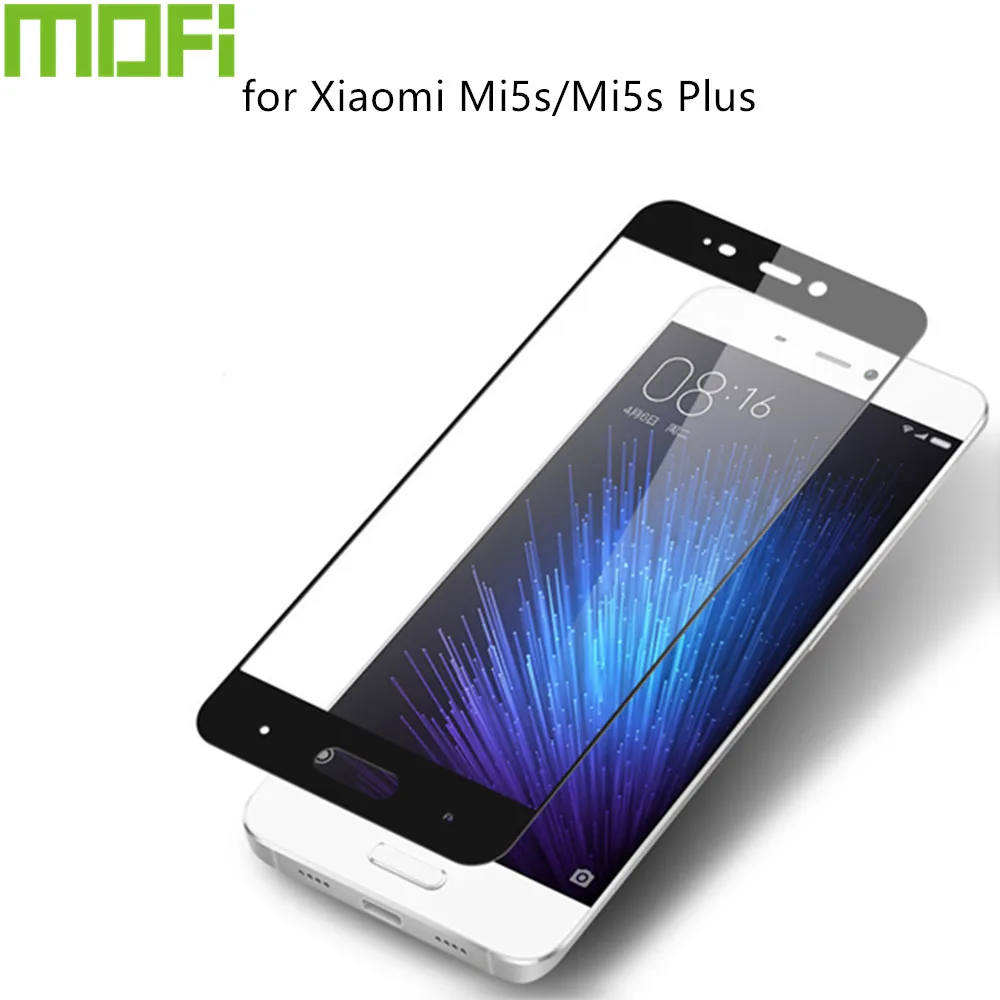Для Xiaomi Mi5s закаленное стекло оригинал Mofi полное покрытие Защита экрана для Mi 5S plus