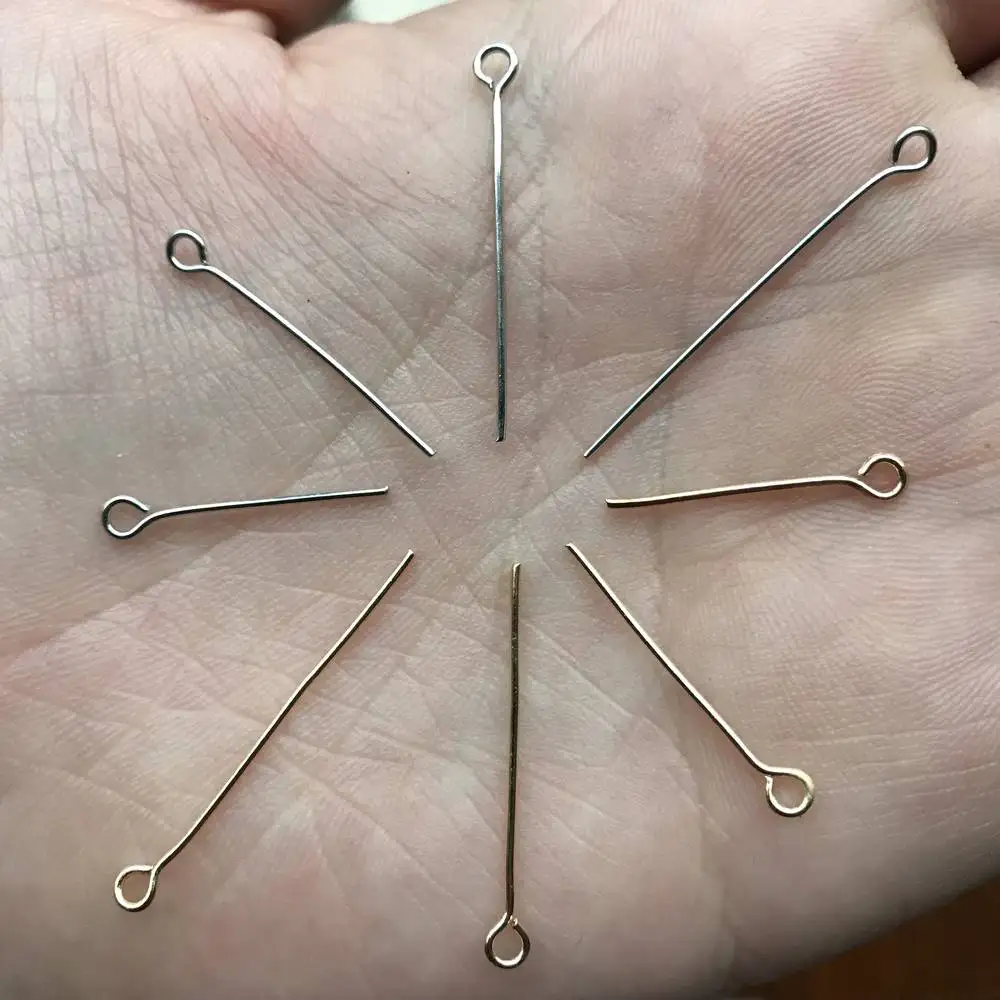 100 шт./лот шпильки в форме шара из серебристого золота прямые Волнистые иглы для