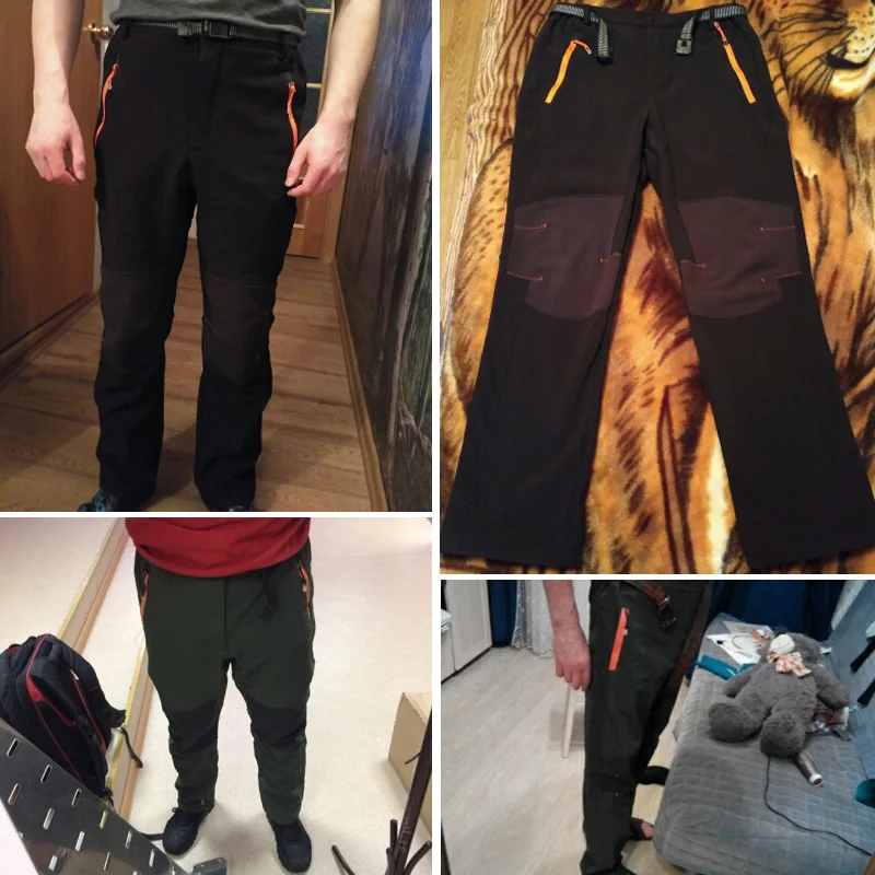 LILL бренд Hi-Q Акула кожа теплые зимние брюки мужские практичные технологии флис