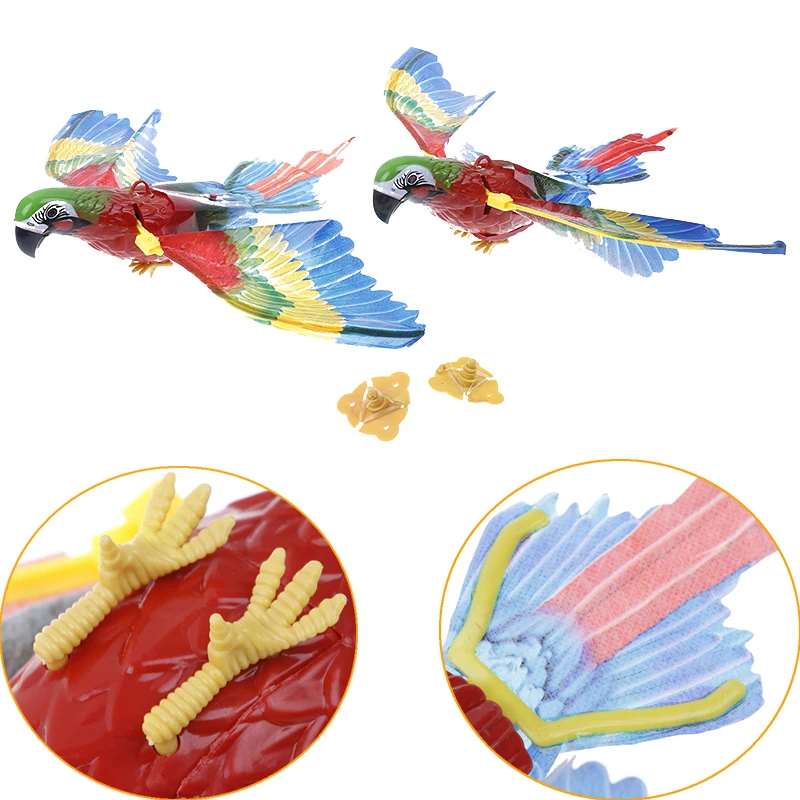 Colorful Pet Eagle Bird Parrot Toy Plastic Electric Sound Fly Wing Talking Lovebird Animals Battery Power Toys For Children Gift | Игрушки и