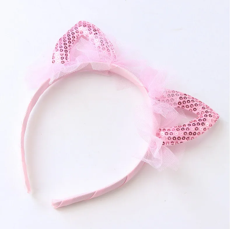 Детская Кружевная повязка на голову с кошачьими ушками|lace headband|headband for childrenhead band