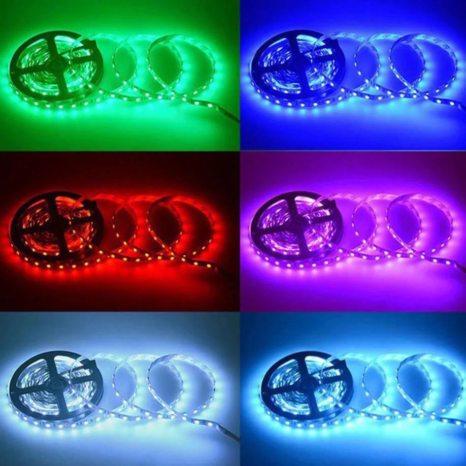 Гибкая светодиодная лента 5 м 5050 SMD RGB разные цвета 12 В 300 светодиодов новинка 2017|5m