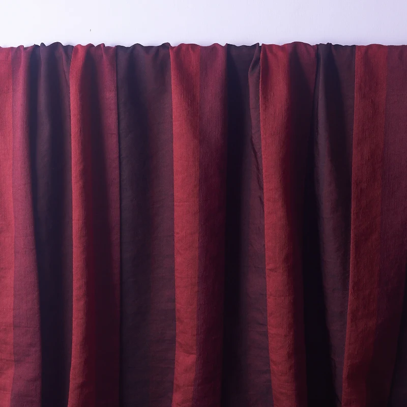 Весенняя секция льняная вискозная ткань окрашенная пряжа в полоску материал