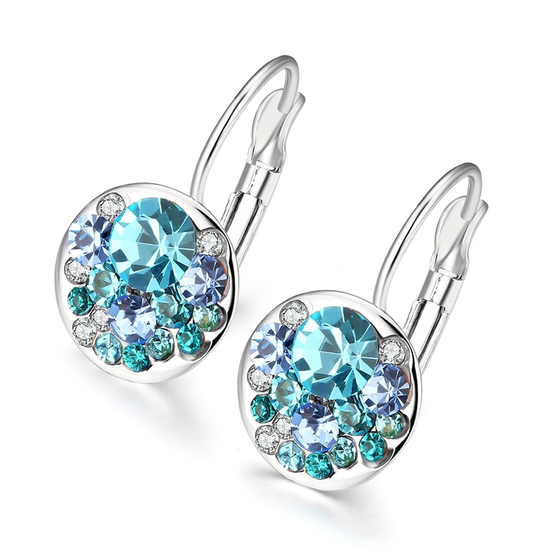 4 цвета со сверкающими стразами Boucles d'oreilles для женщин модные уха манжеты клип