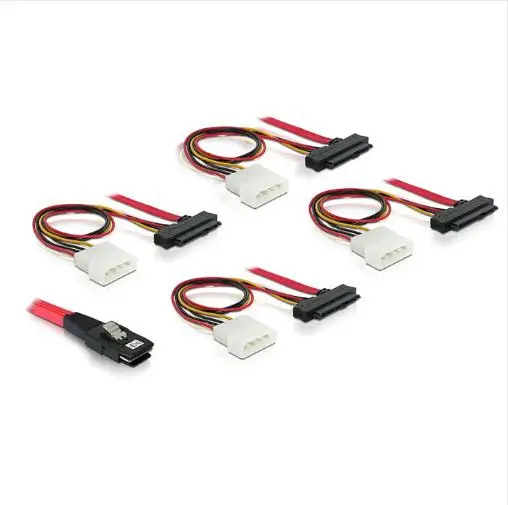 LSI / 3Ware Molex Mini SAS Cable SFF-8087 to SFF-8482 Power x 4 | Компьютеры и офис